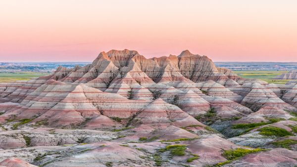 Sunset in Badlands National Park, South Dakota, United States