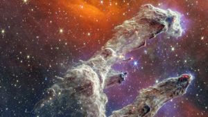The Pillars of Creation viewed by the James Webb Space Telescope (© NASA)(Bing United States)