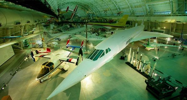Aircraft on display at the Steven F. Udvar-Hazy Center, the Smithsonian National Air and Space Museum's facility at Washington Dulles International Airport, Virginia