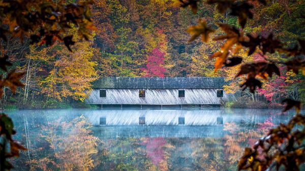 Cambron Covered Bridge in Green Mountain Park, near Huntsville, Alabama