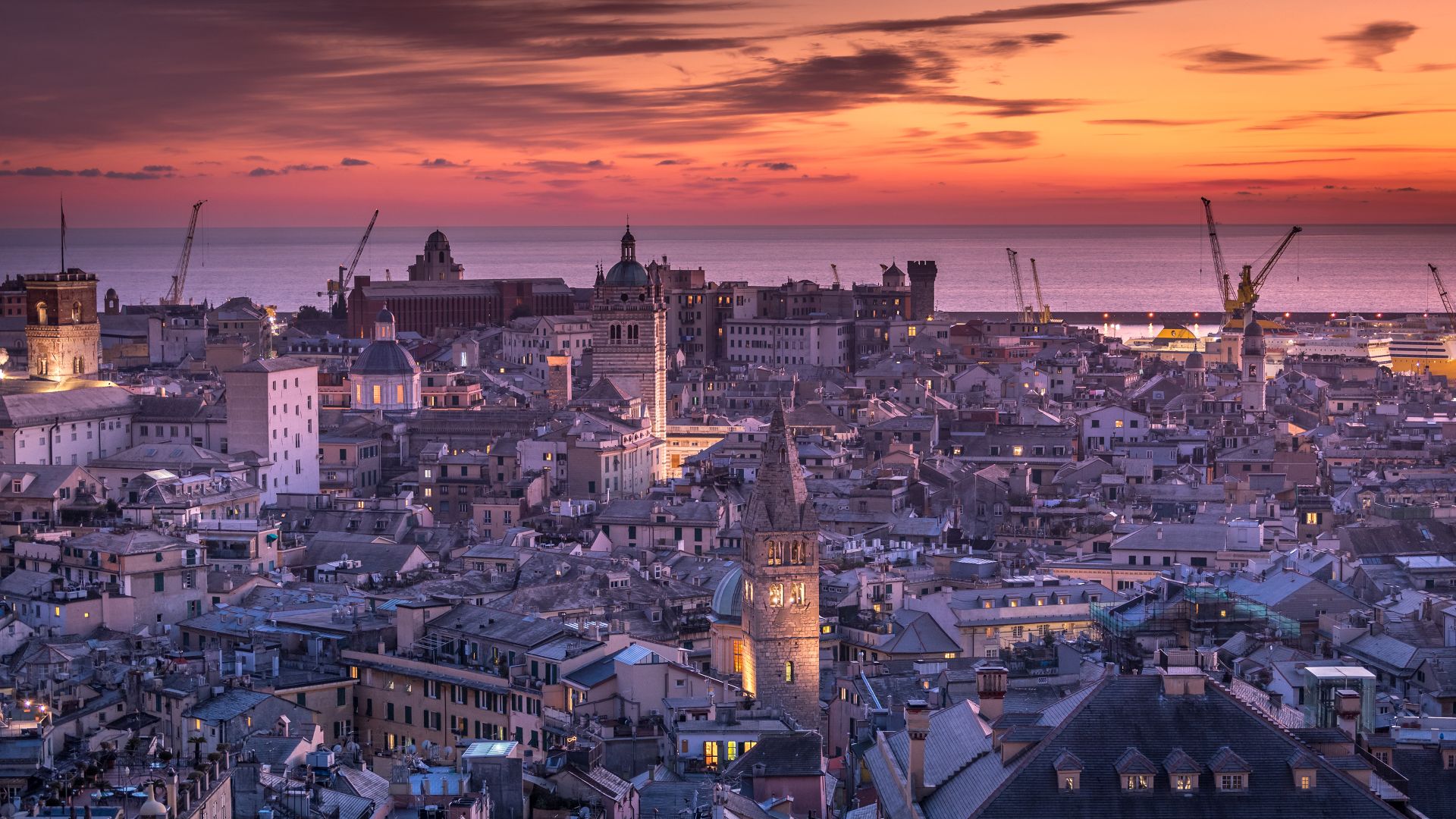 Vista sul Porto di Genova, Genova, Liguria