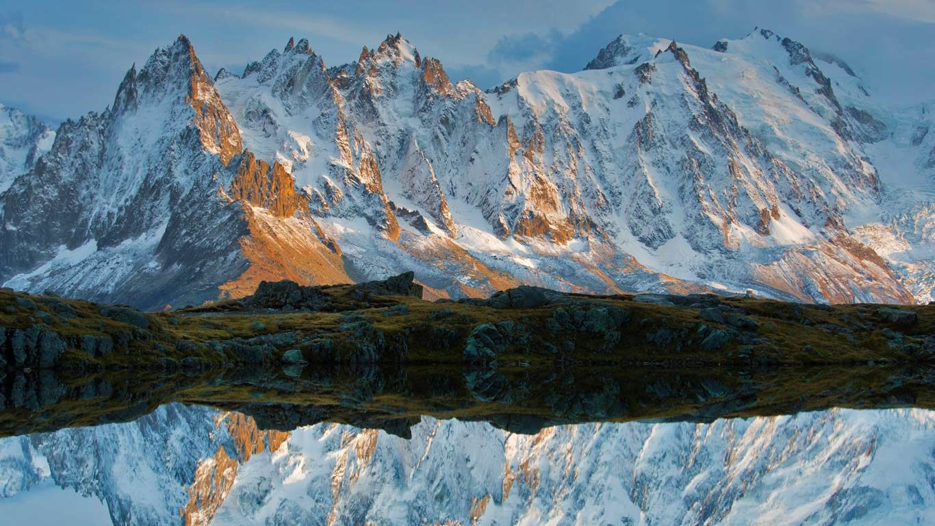 Chamonix at the Aiguilles Rouges in France