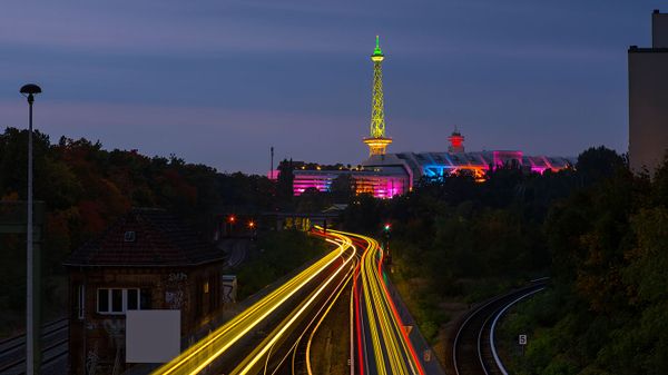 Funkturm und Messegelände, Berlin, Deutschland