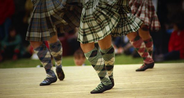 Description:  Highland dancing competition, Scotland