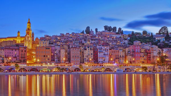 Menton waterfront, Cote d’Azur, France