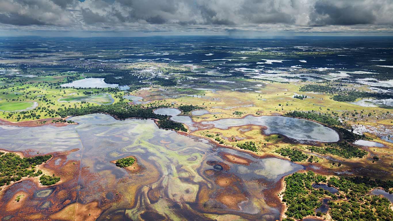 Flood plains in the Pantanal, Brazil