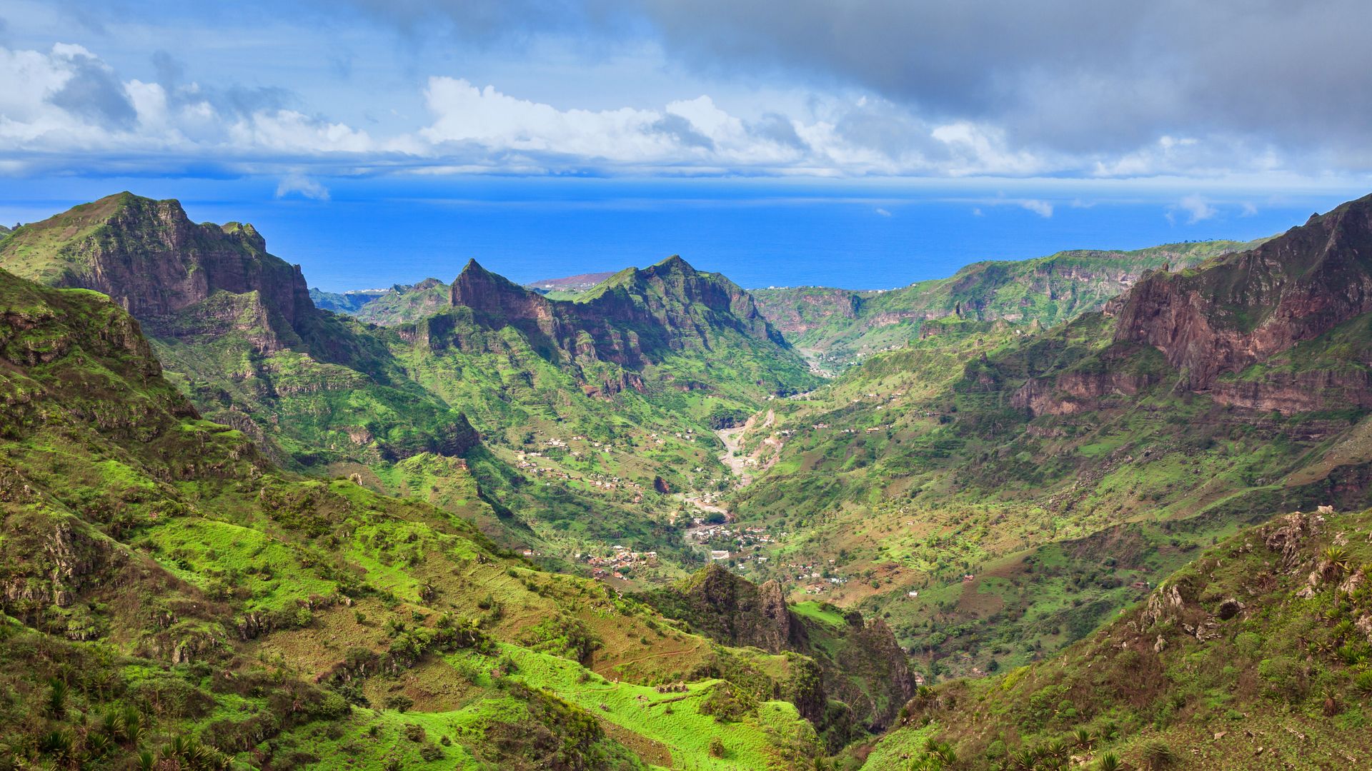 Serra da Malagueta mountains on Santiago Island, Cabo Verde