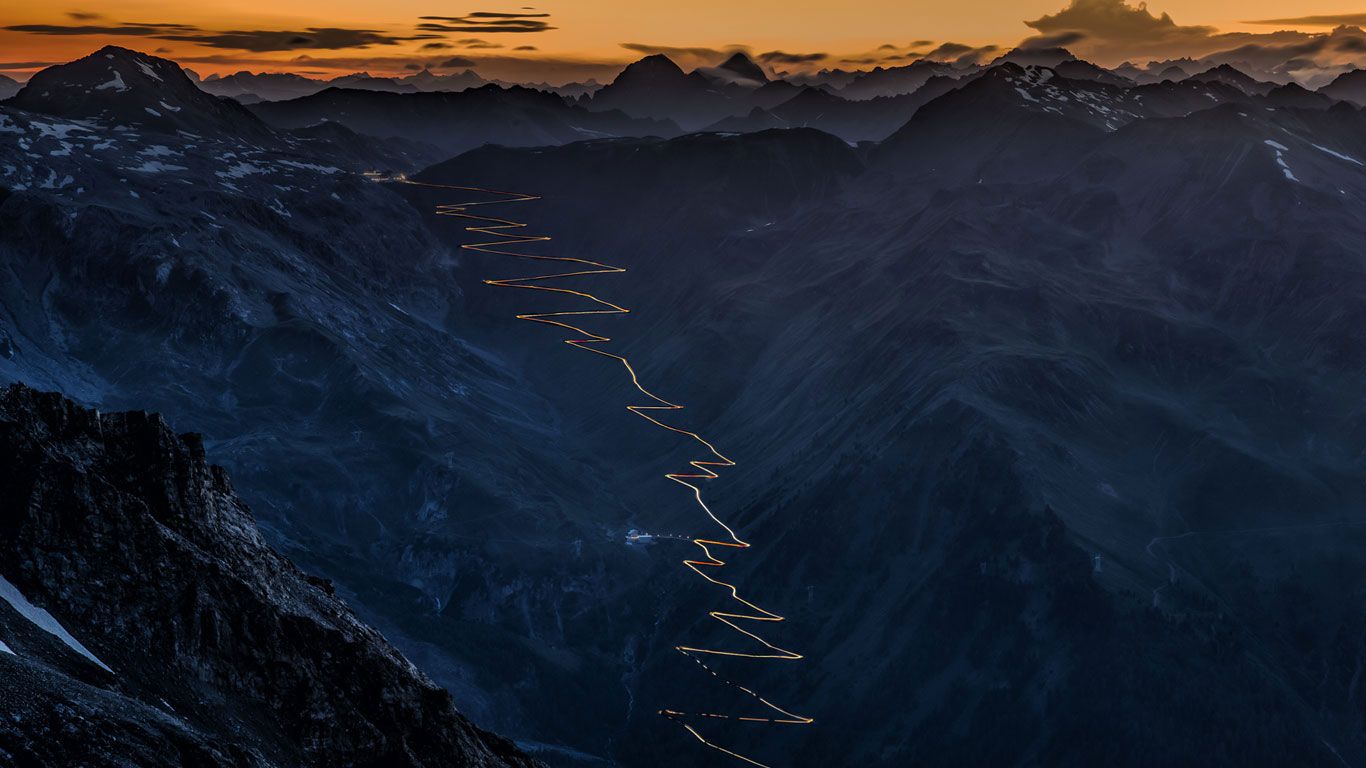 Stelvio Pass in the Ortler Alps, Italy