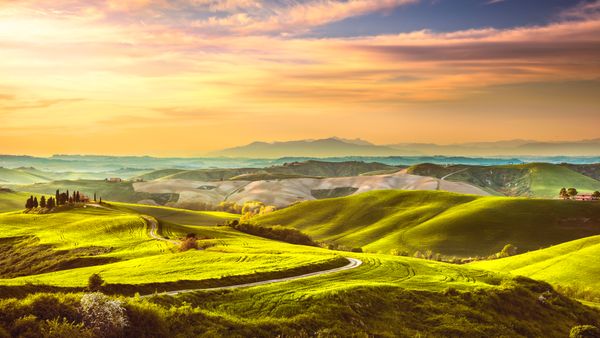 Rolling hills of Tuscany, Italy