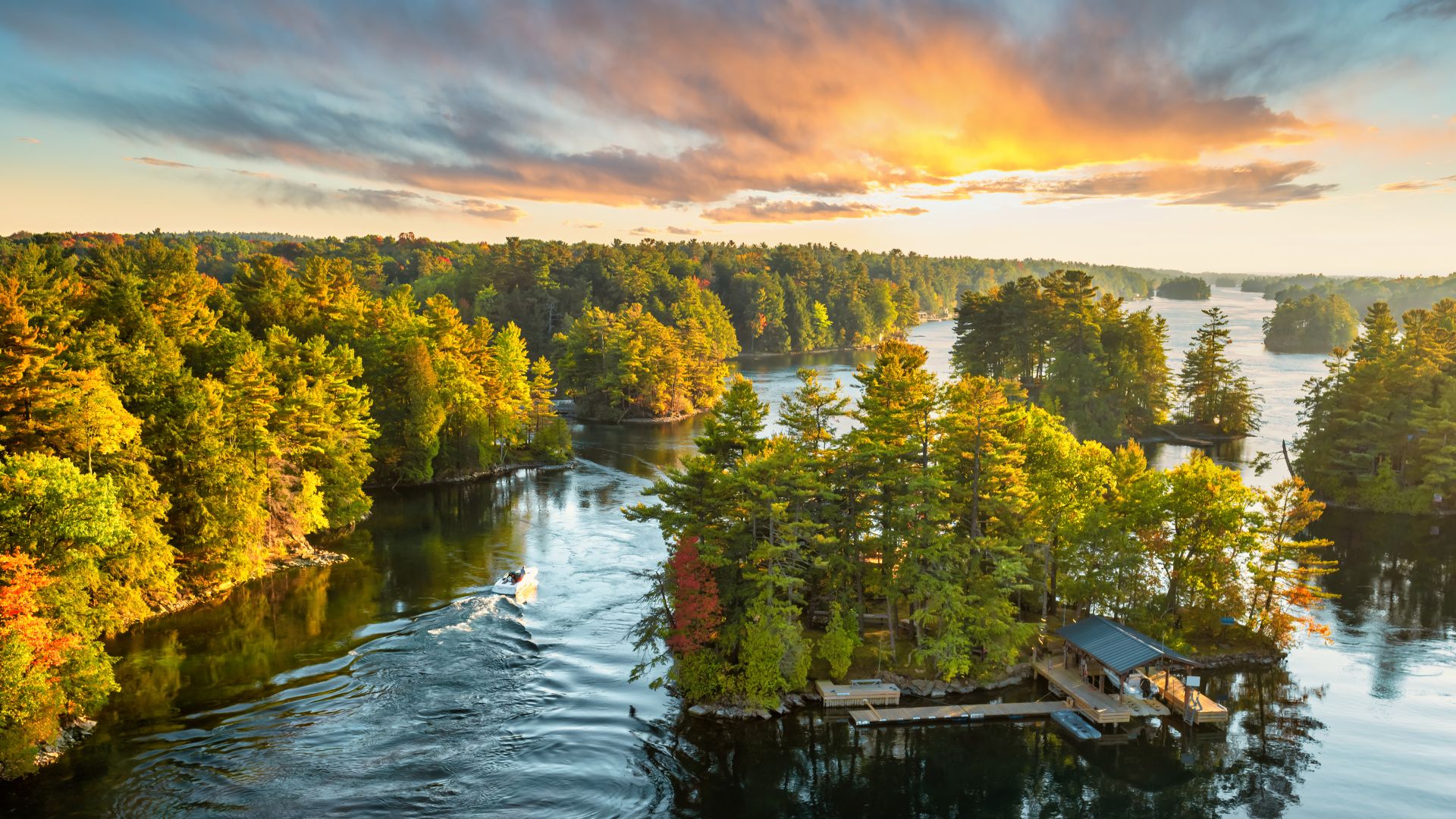 Thousand Islands, fiume San Lorenzo, confine tra Canada e USA