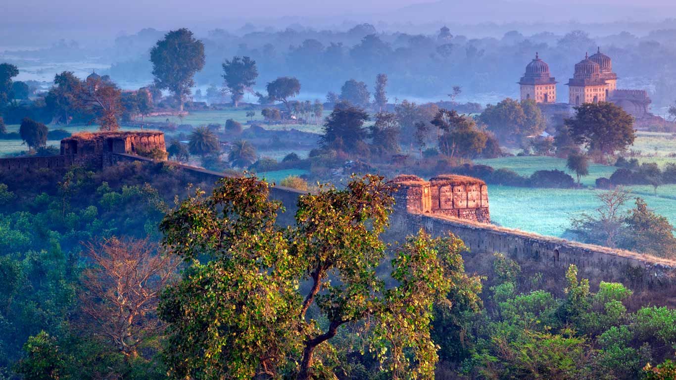 View of Orchha, Madhya Pradesh, India