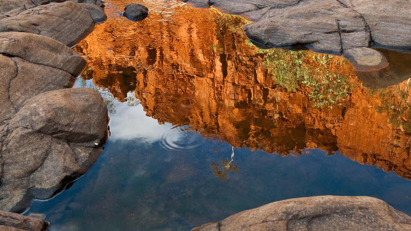 Reflection of Ormiston Gorge, Northern Territory