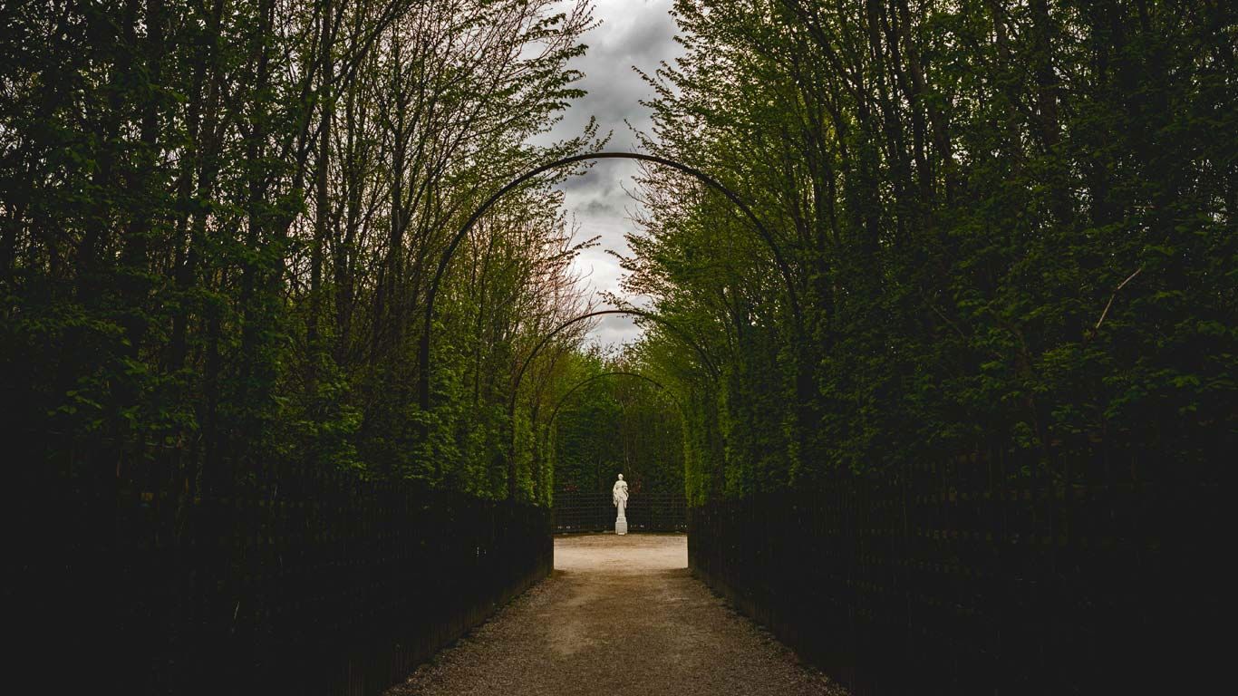 A statue in the Gardens of Versailles in France