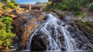 Dudhsagar Falls, Goa, India (© Lucky-photographer/Getty Images)(Bing Australia)