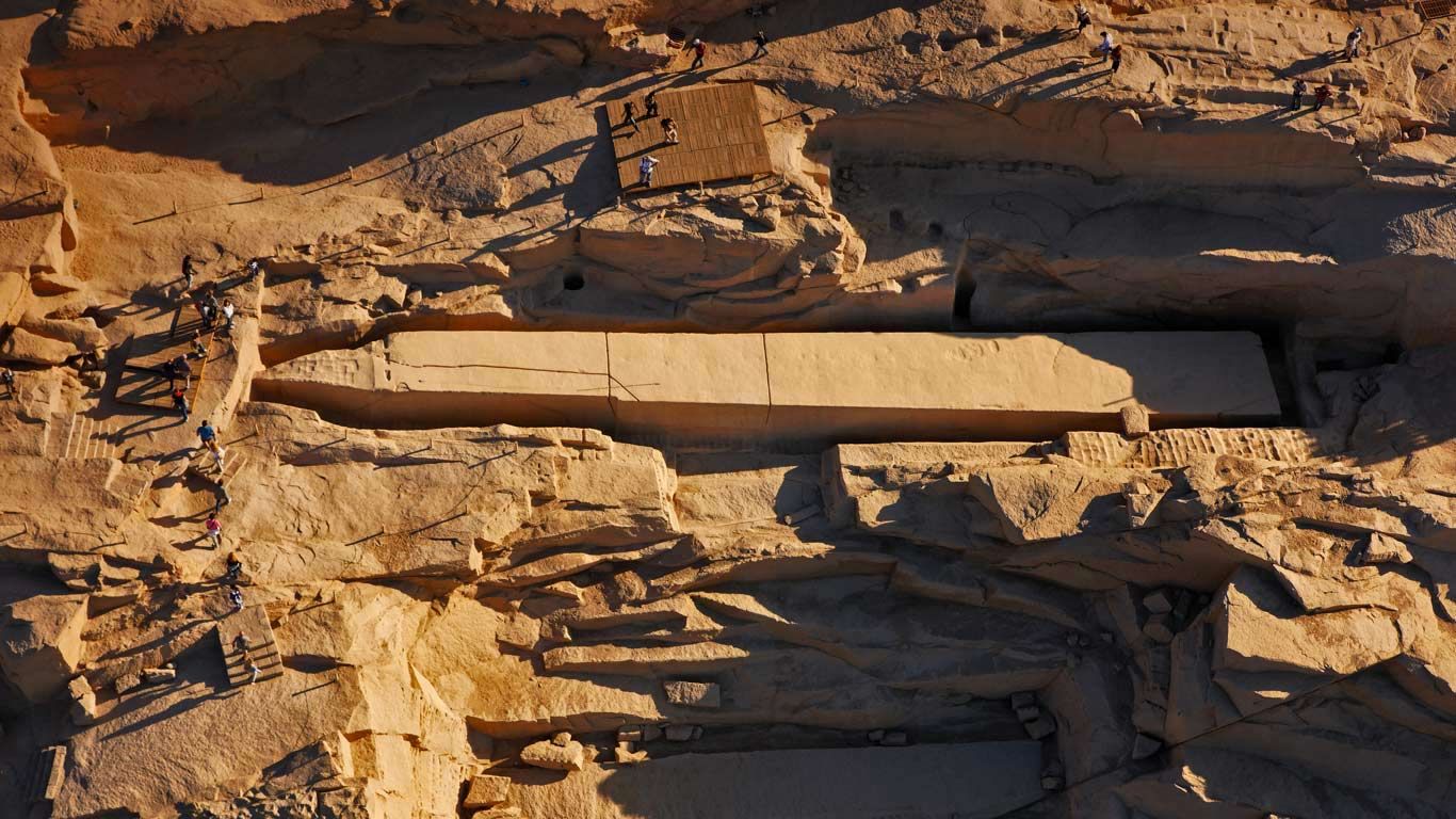 The Unfinished Obelisk near Aswan, Egypt