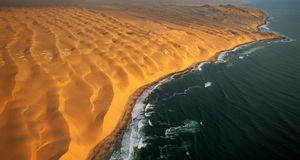The Skeleton Coast, half way between Walvis Bay and Luderitz, Namib-Naukluft Park, Namibia -- George Steinmetz/Corbis &copy; (Bing New Zealand)