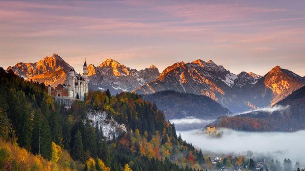 Neuschwanstein Castle in southern Bavaria, Germany