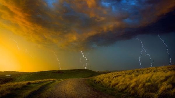 Thunderstorm near Coffee Bay on the Wild Coast region of South Africa
