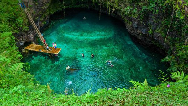 To Sua Ocean Trench in Lotofaga, Upolu, Samoa