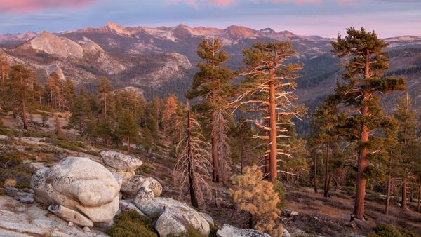 Catena montuosa Clark, Sierra Nevada, Parco Nazionale di Yosemite, California, USA