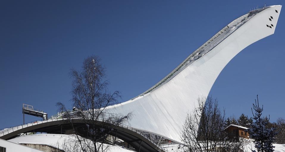 Die neue Skisprung-Schanze in Garmisch-Partenkirchen