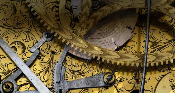 Pedestal astronomical clock, circa 1695