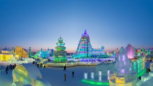 The Harbin Ice and Snow Sculpture Festival in China (© Gavin Hellier/Getty Images)(Bing United States)