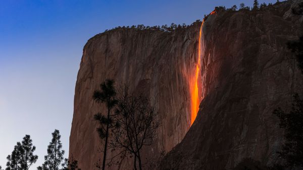 Cascata Horsetail, Parco Nazionale di Yosemite, California, USA