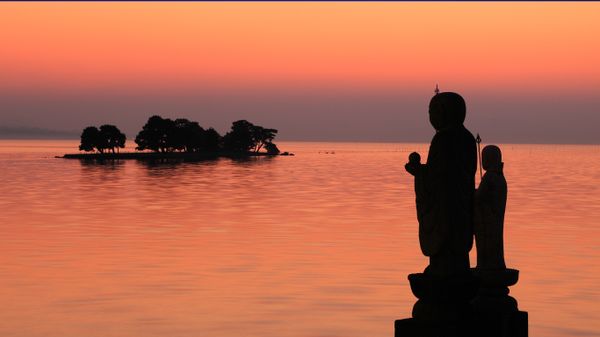 ｢嫁ヶ島と袖師地蔵｣島根, 松江市