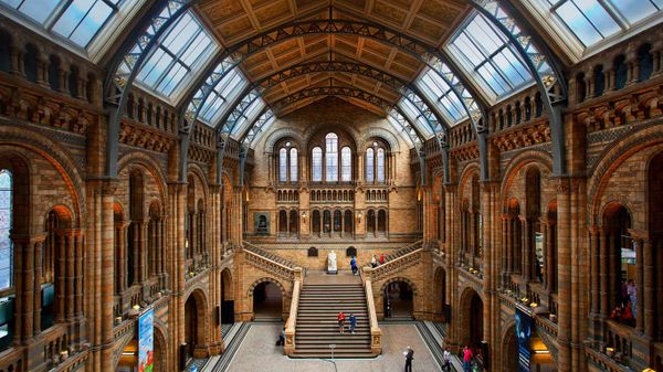 Hall d’entrée du musée d'histoire naturelle de Londres, Royaume-Uni