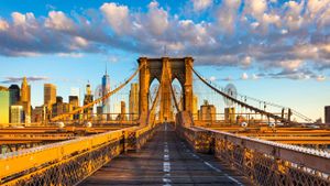 布鲁克林大桥，美国纽约 (© Inge Johnsson/age fotostock)(Bing China)