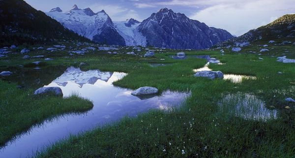 Nabob Pass with Deception Point and Mount Mercator, British Columbia, Canada