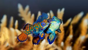 Mandarinfish, Bunaken, Indonesia (© Martin Strmiska/Alamy)(Bing New Zealand)