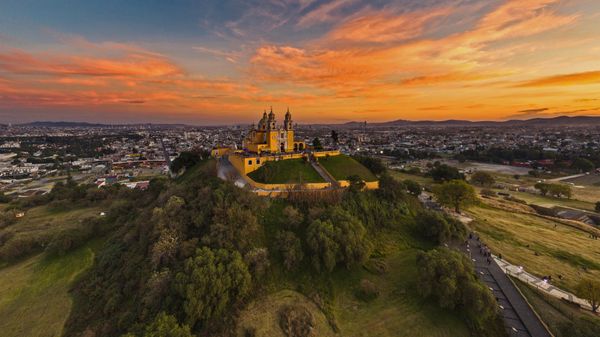 The Great Pyramid of Cholula, in Cholula, Puebla, Mexico