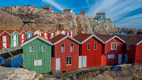 Fishing huts in Smögen, Sweden