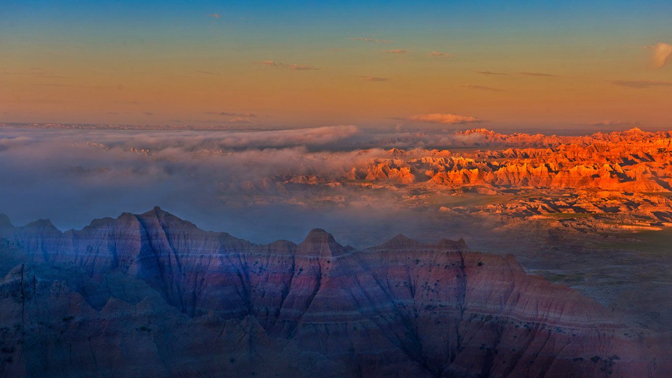 Badlands National Park in South Dakota, USA, turns 40