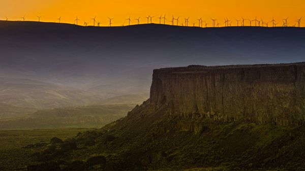 Wild Horse Wind and Solar Facility on Whiskey Dick Mountain, Washington
