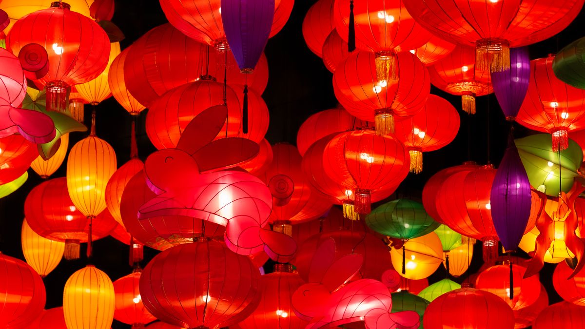 Chinese lanterns for Mid-Autumn Festival celebration