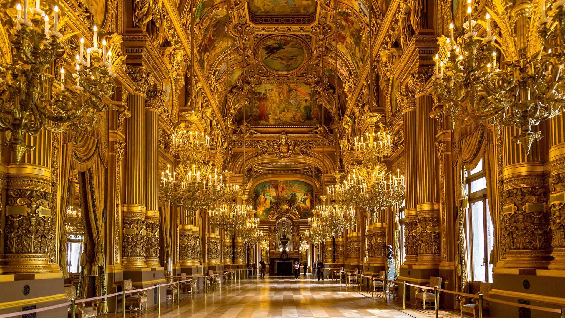 Vue intérieure de l’Opéra national de Paris Garnier prise le 31 mars 2017, Paris