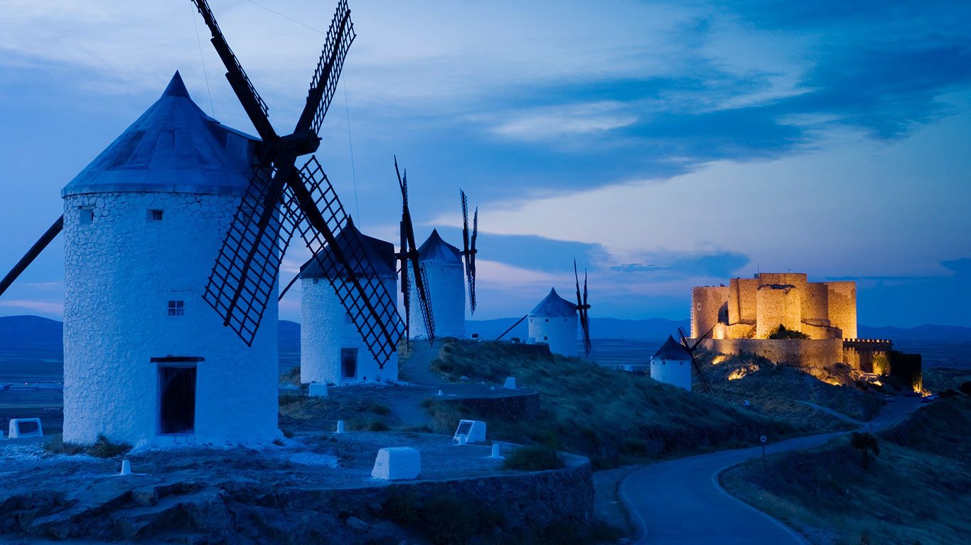 Windmills in Consuegra, Castilla-La Mancha, Spain