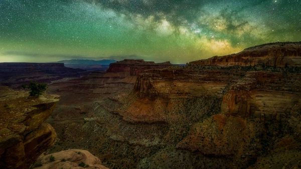 The Milky Way seen from Canyonlands National Park in Utah