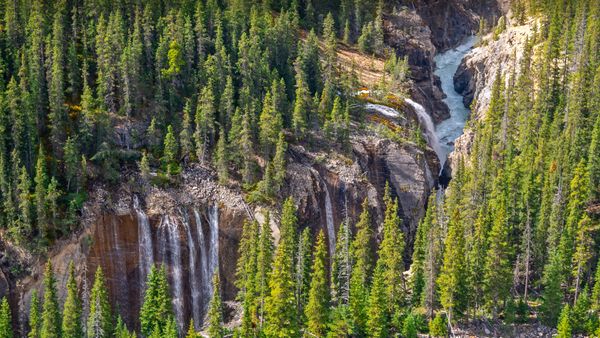 Waterfalls in Sunwapta Valley, Jasper National Park, Canada