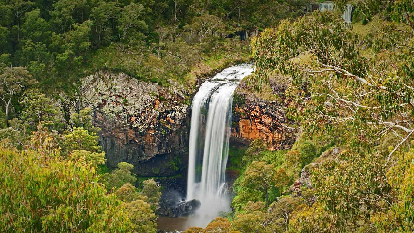 Ebor Falls in the Guy Fawkes River National Park of Australia