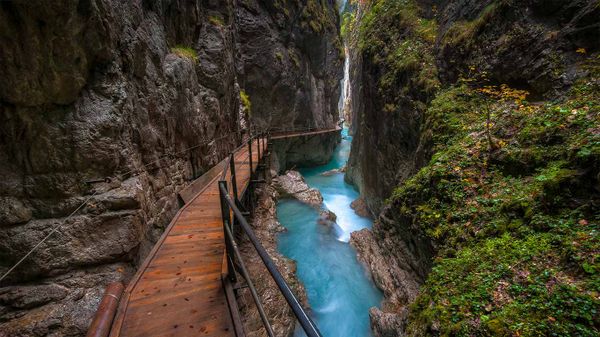 Leutaschklamm bei Mittenwald, Bayern, Deutschland