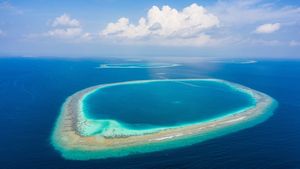 Atolle im Indischen Ozean, Malediven (© Amazing Aerial Premium/Shutterstock)(Bing Deutschland)