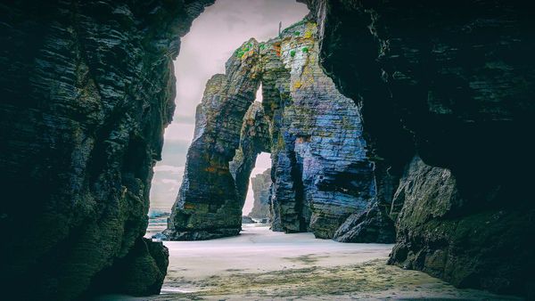 Las Catedrales beach, Galicia, Spain