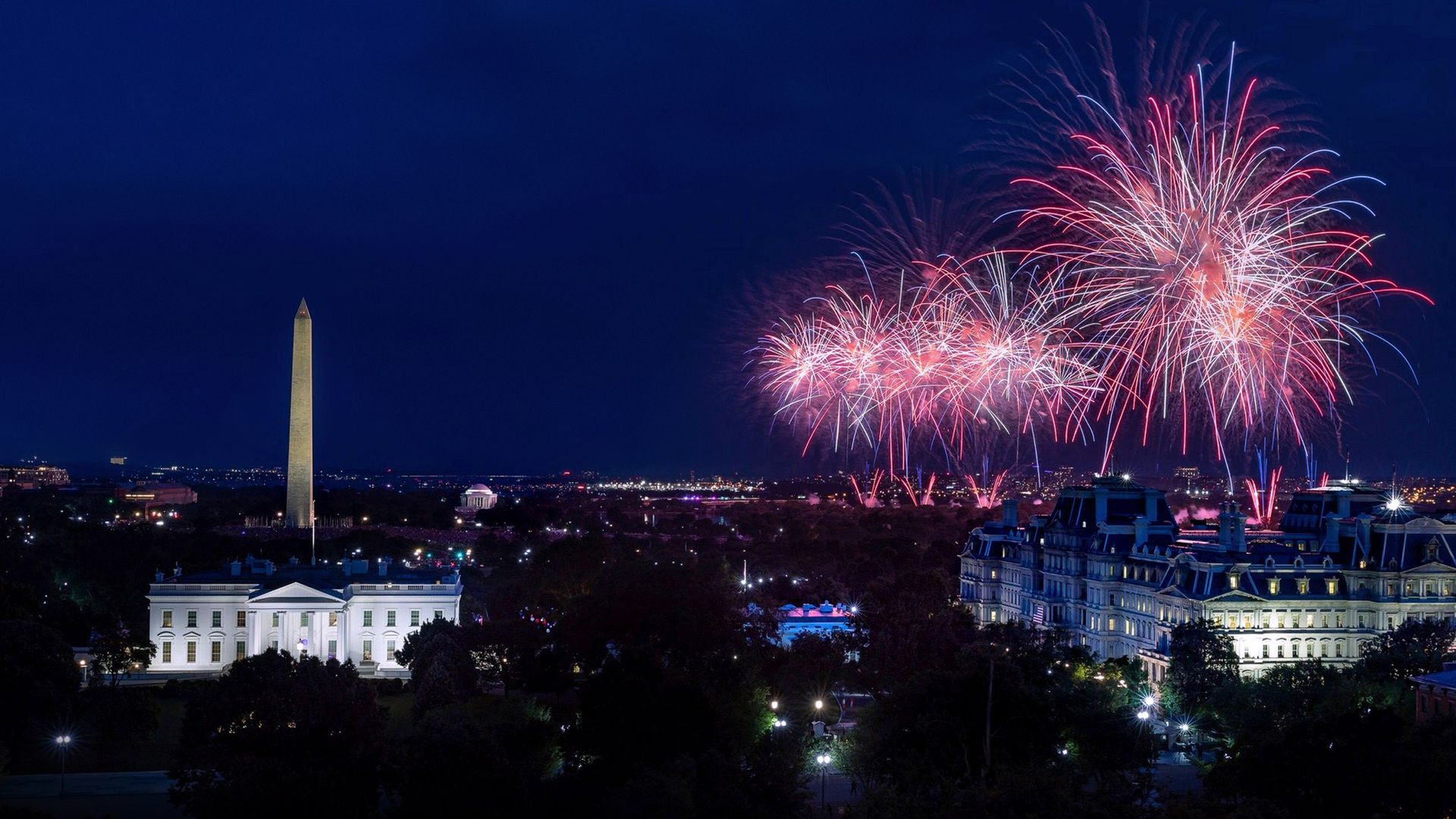 Fireworks explode during Independence Day celebrations on July 4, 2021, in Washington, DC