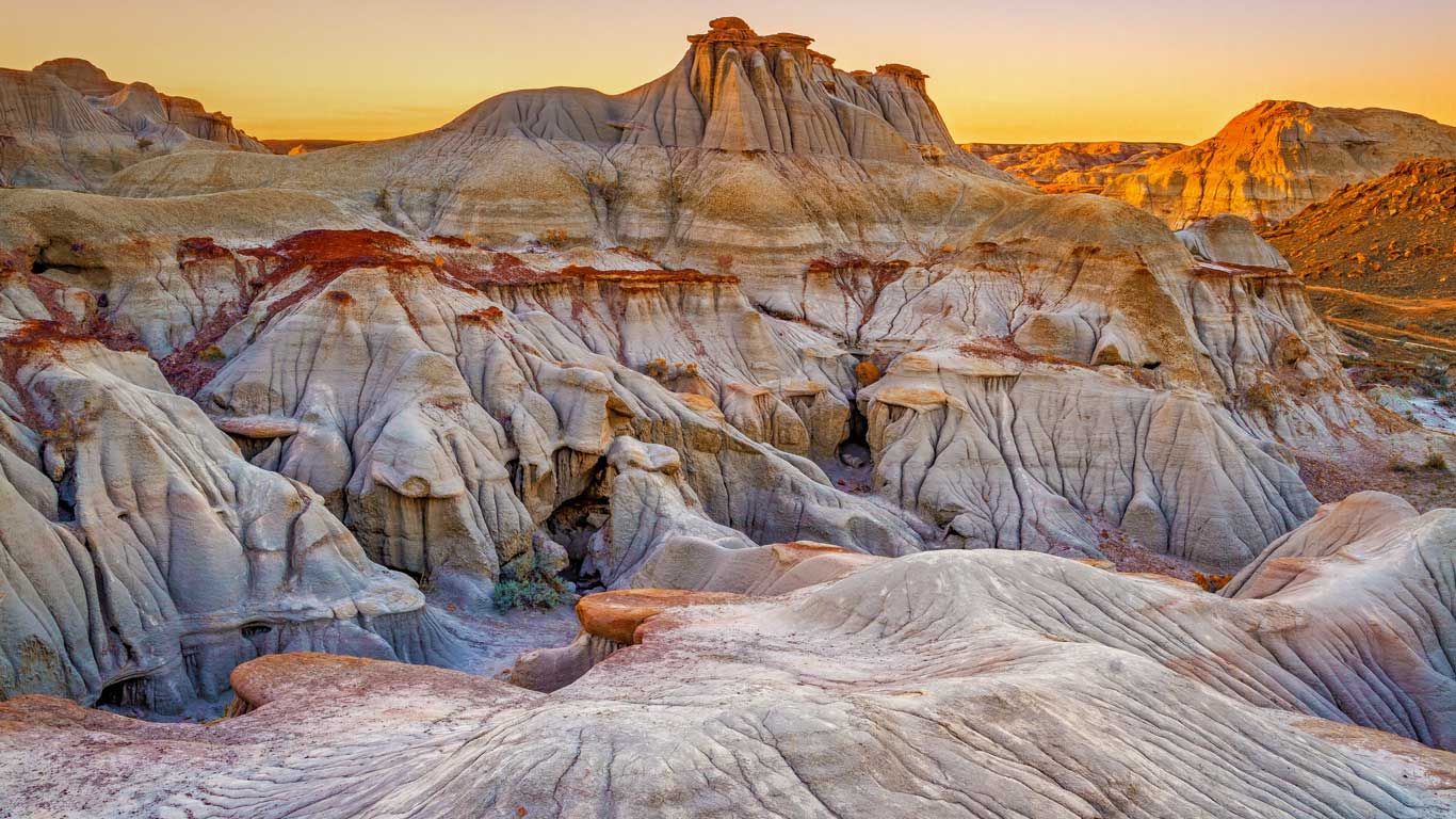 Sunset at Dinosaur Provincial Park, Alberta, Canada