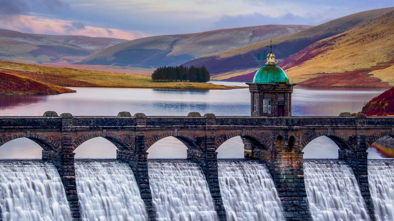 Craig Goch Dam in the Elan Valley, Wales