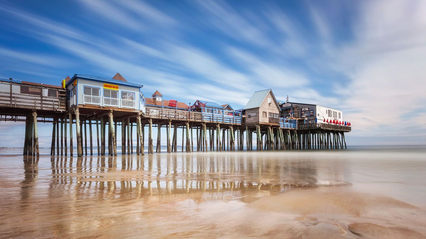 Pier at Old Orchard Beach, Maine, USA